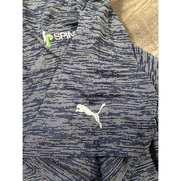 Puma Mens Navy Blue Spiniello Embroidered Logo Polo Shirt XXL Short Sleeve New - Picture 3 of 9